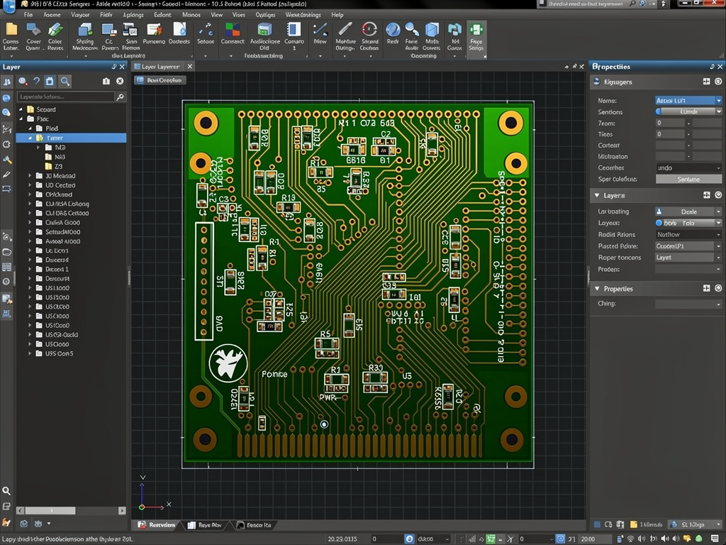 PCB layout view